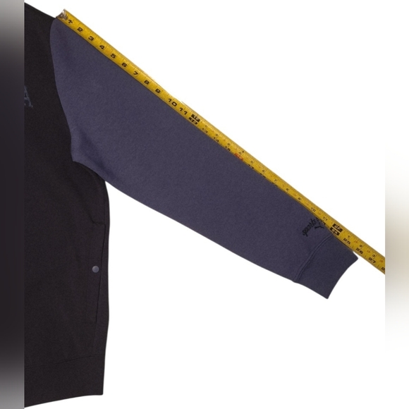 Mens PUMA Lightweight Bomber Jacket Two Tone Navy Size Medium - Picture 10 of 16